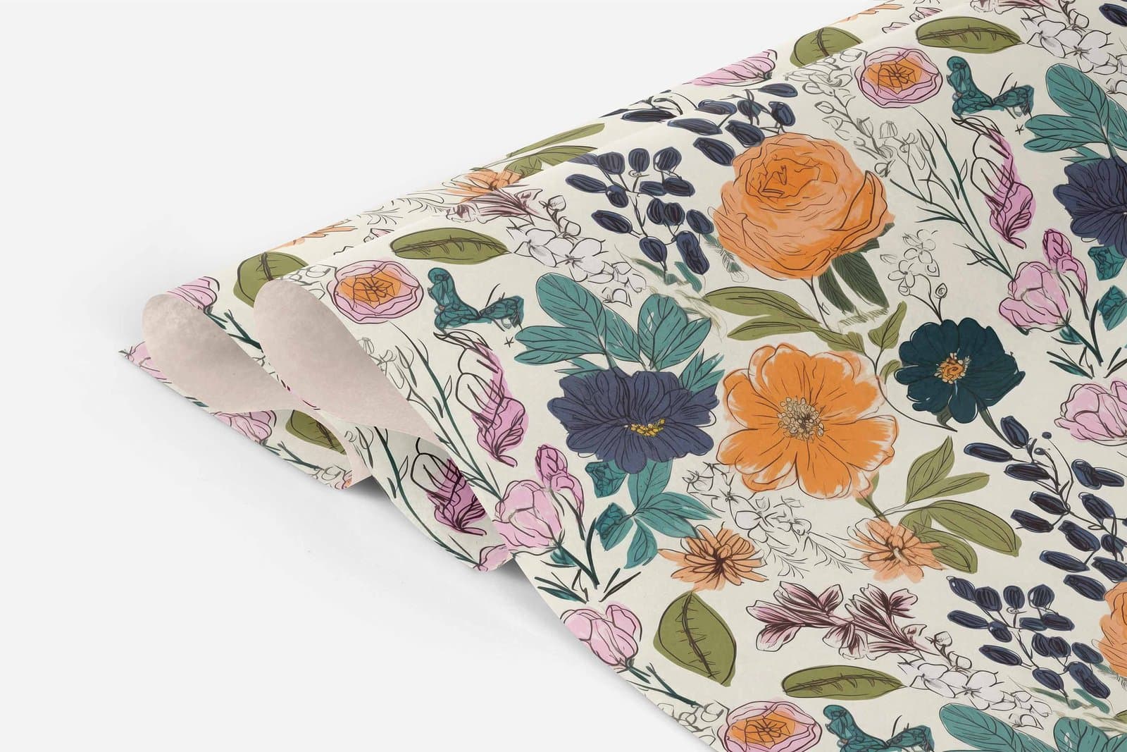 Papier prezentowy Botaniczny Szkic