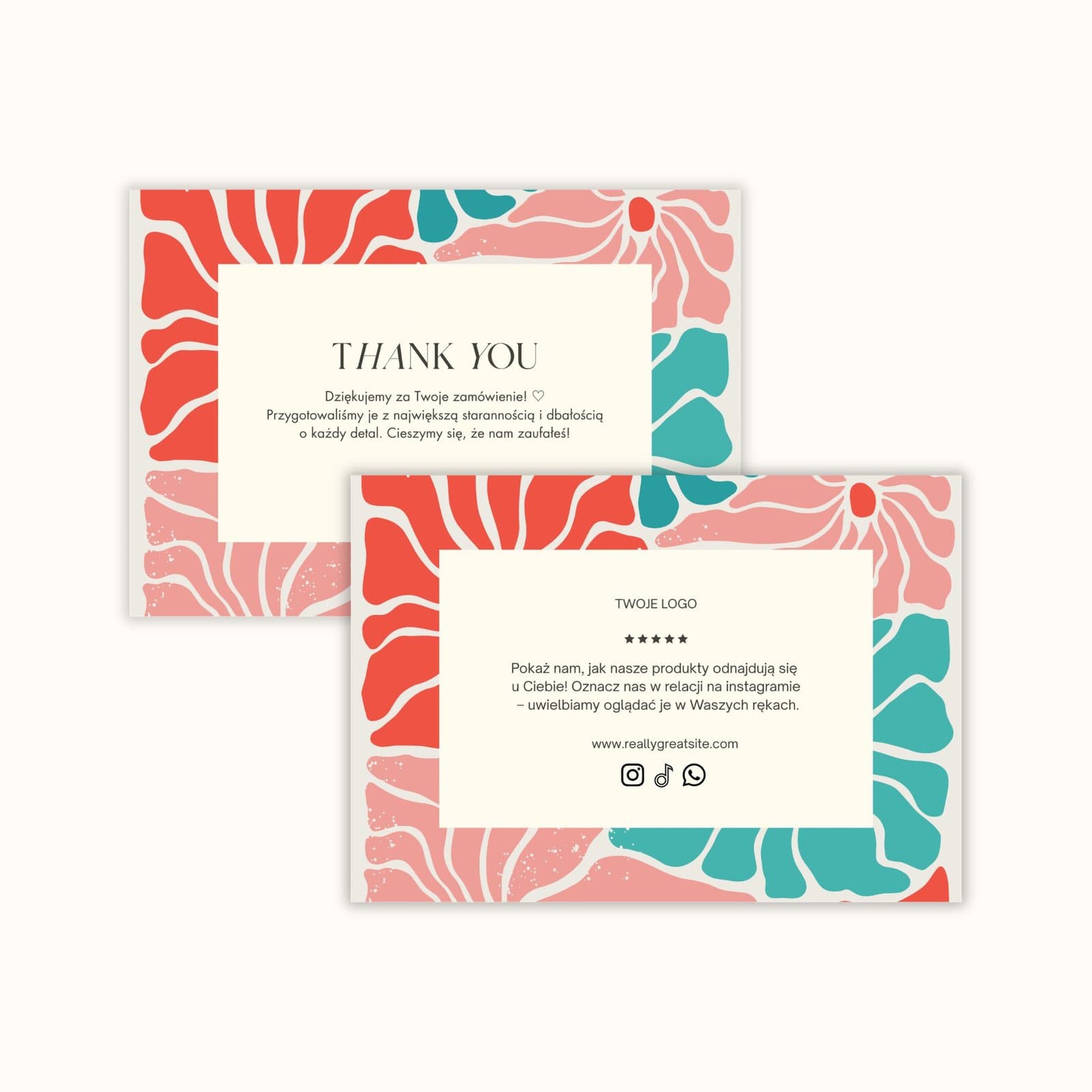 Kartka do paczek z logo – Bloom Pop