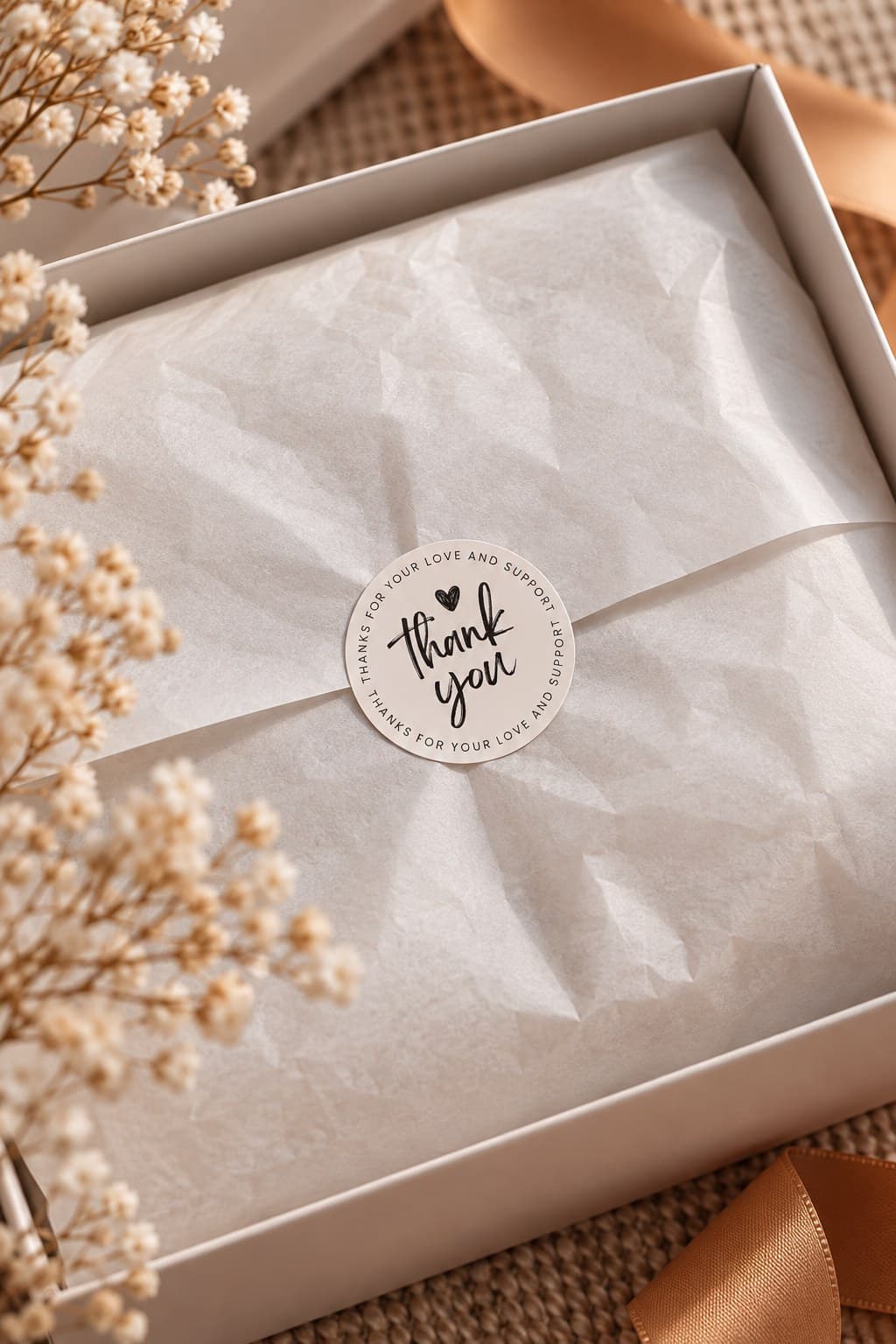 Naklejka okrągła „Thank You”
